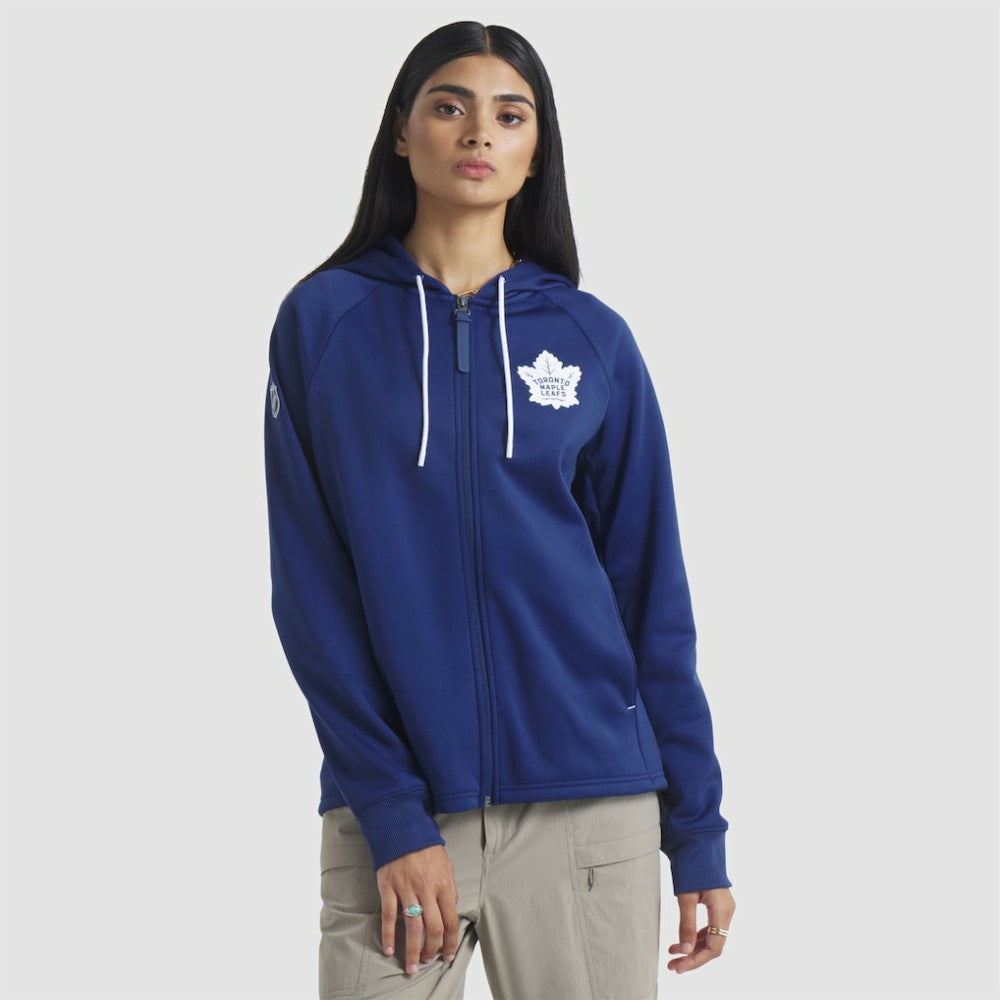 Toronto Maple Leafs Fanatics Women's Authentic Pro Rink Raglan Full-Zip Hoodie - Blue | Fanatics online