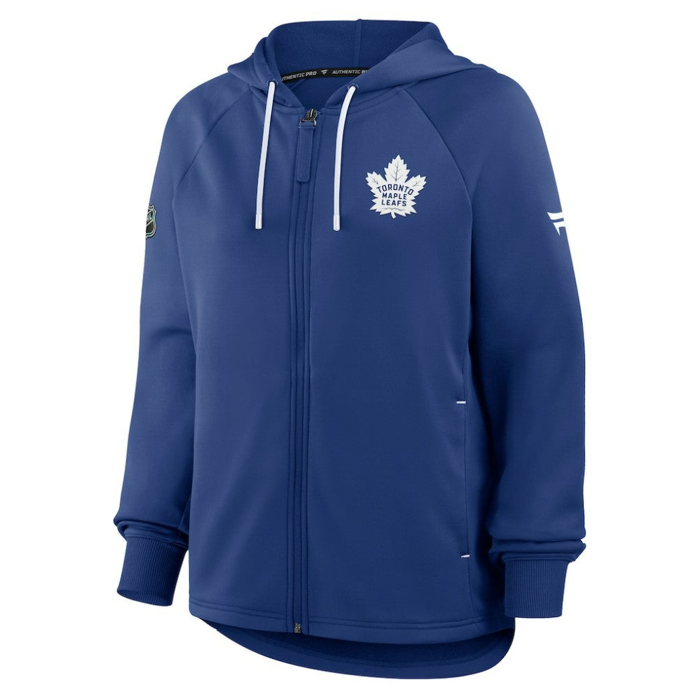Toronto Maple Leafs Fanatics Women's Authentic Pro Rink Raglan Full-Zip Hoodie - Blue | Fanatics online