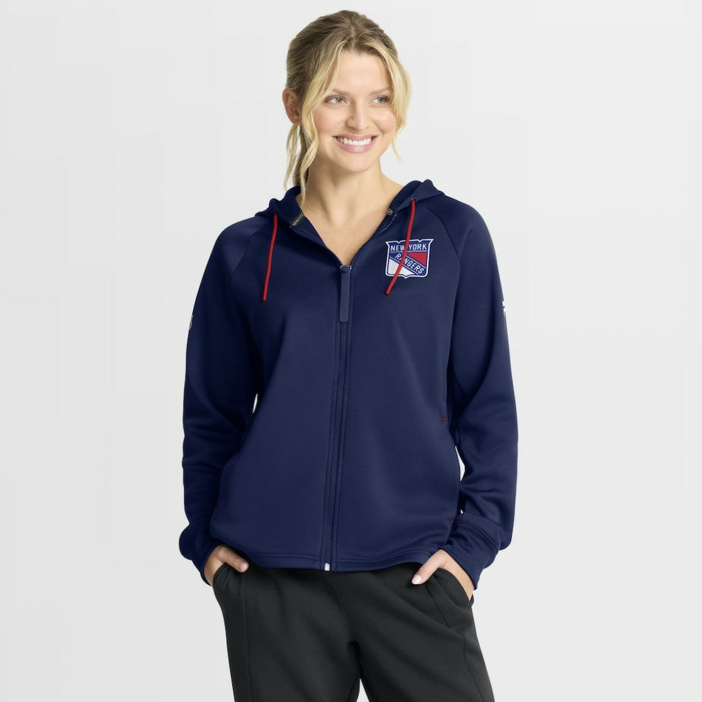 New York Rangers Fanatics Women's Authentic Pro Rink Raglan Full-Zip Hoodie - Navy | Fanatics on sale