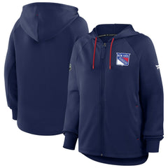 New York Rangers Fanatics Women's Authentic Pro Rink Raglan Full-Zip Hoodie - Navy | Fanatics on sale