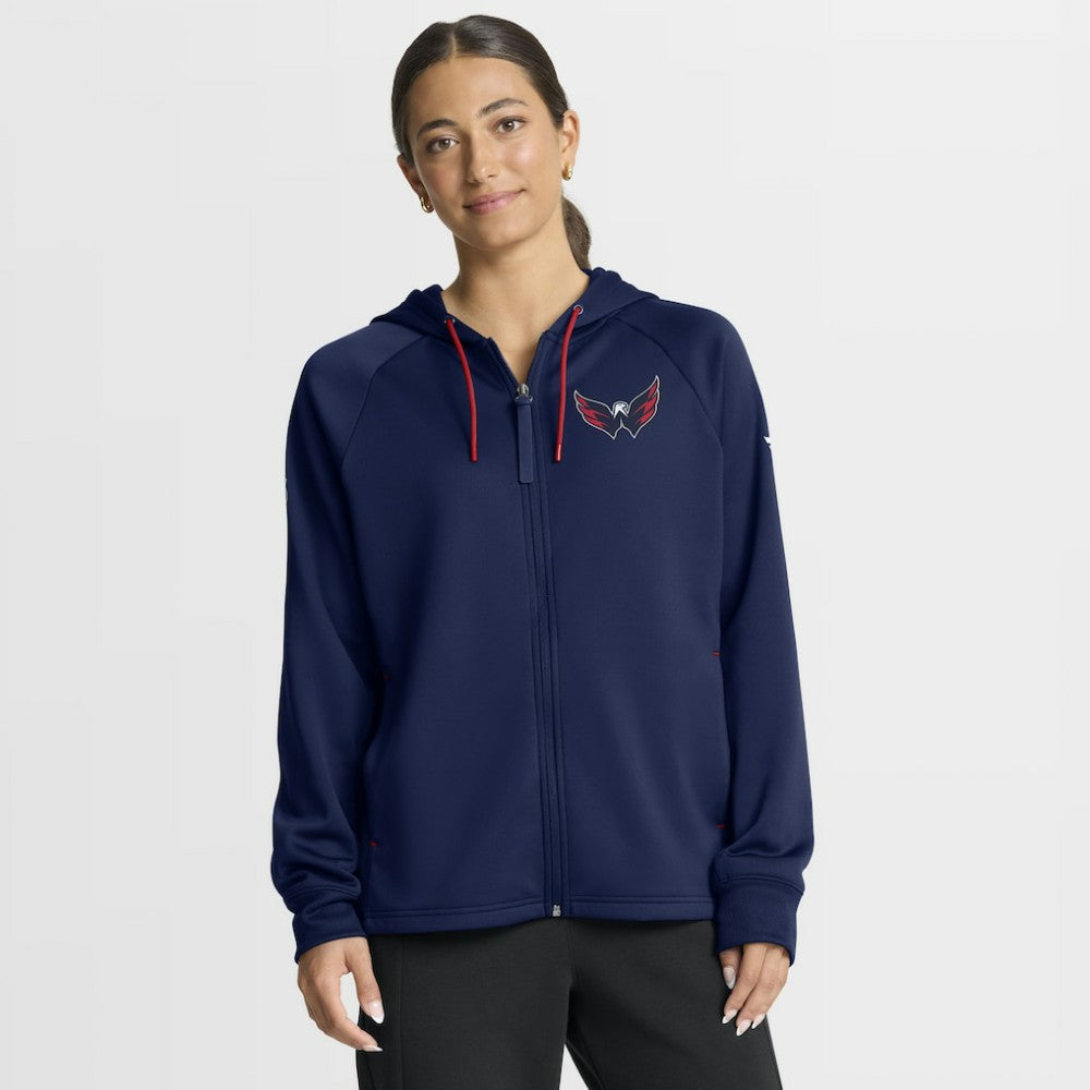 Washington Capitals Fanatics Women's Authentic Pro Rink Raglan Full-Zip Hoodie - Navy | Fanatics sale