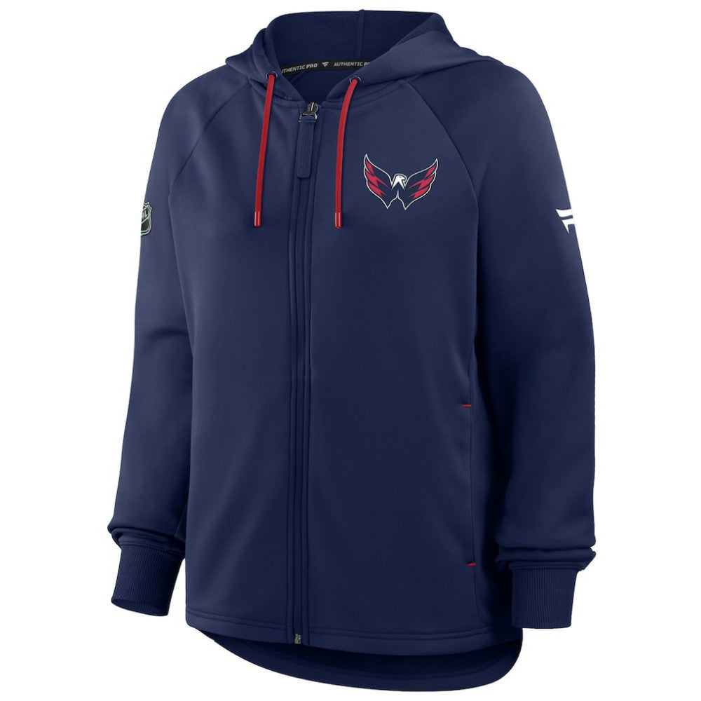 Washington Capitals Fanatics Women's Authentic Pro Rink Raglan Full-Zip Hoodie - Navy | Fanatics sale