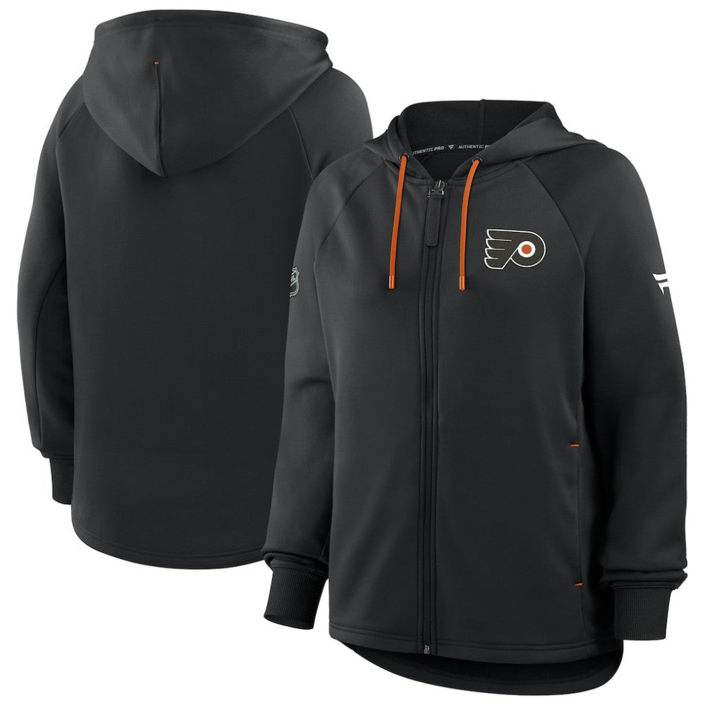 Philadelphia Flyers Fanatics Women's Authentic Pro Rink Raglan Full-Zip Hoodie - Black | Fanatics discount