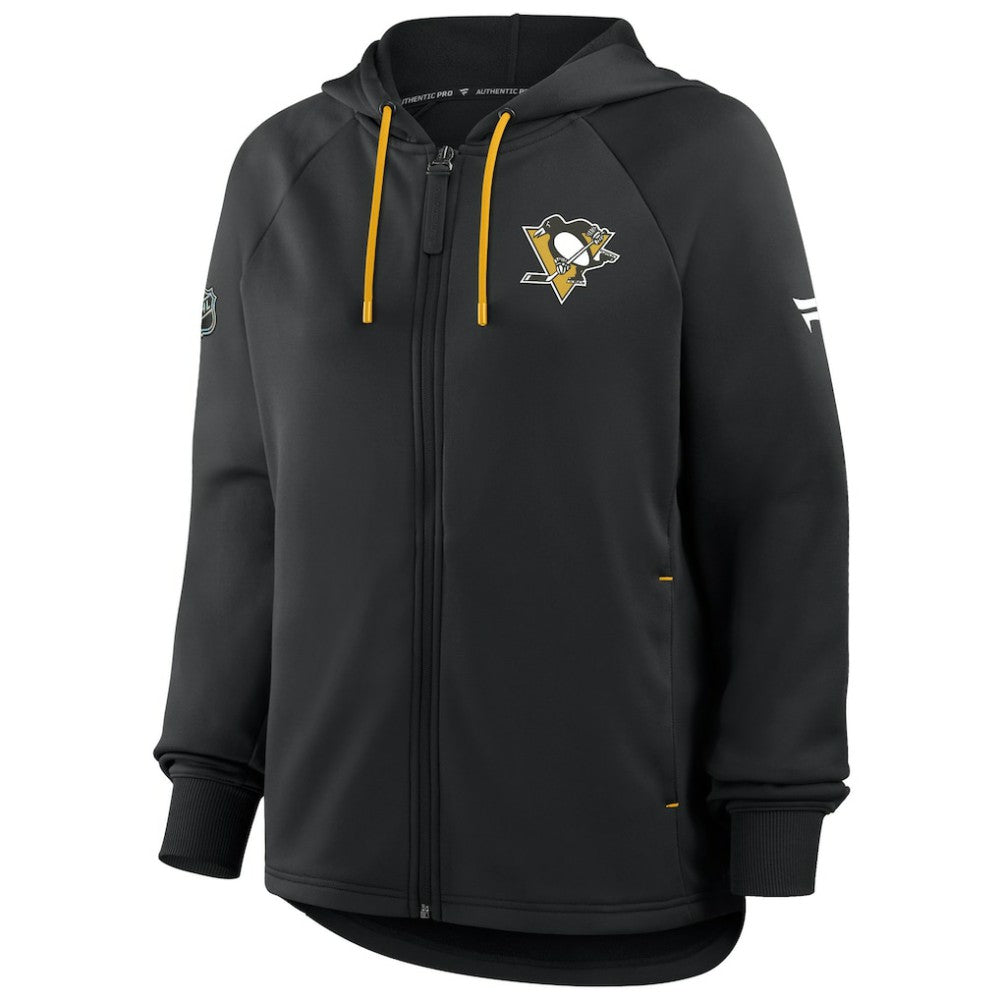 Pittsburgh Penguins Fanatics Women's Authentic Pro Rink Raglan Full-Zip Hoodie - Black | Fanatics near me