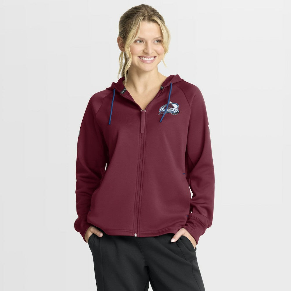 Colorado Avalanche Fanatics Women's Authentic Pro Rink Raglan Full-Zip Hoodie - Burgundy | Fanatics online