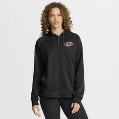 Carolina Hurricanes Fanatics Women's Authentic Pro Rink Raglan Full-Zip Hoodie - Black | Fanatics Clearance