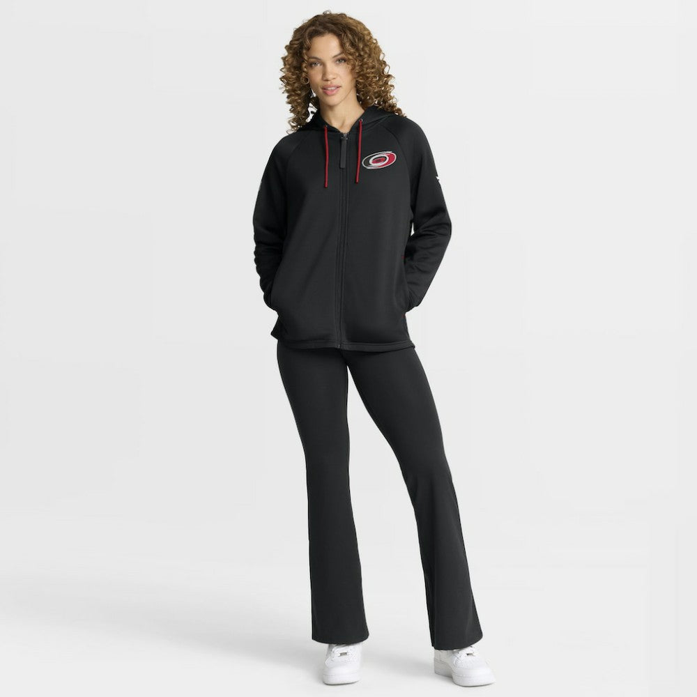 Carolina Hurricanes Fanatics Women's Authentic Pro Rink Raglan Full-Zip Hoodie - Black | Fanatics Clearance