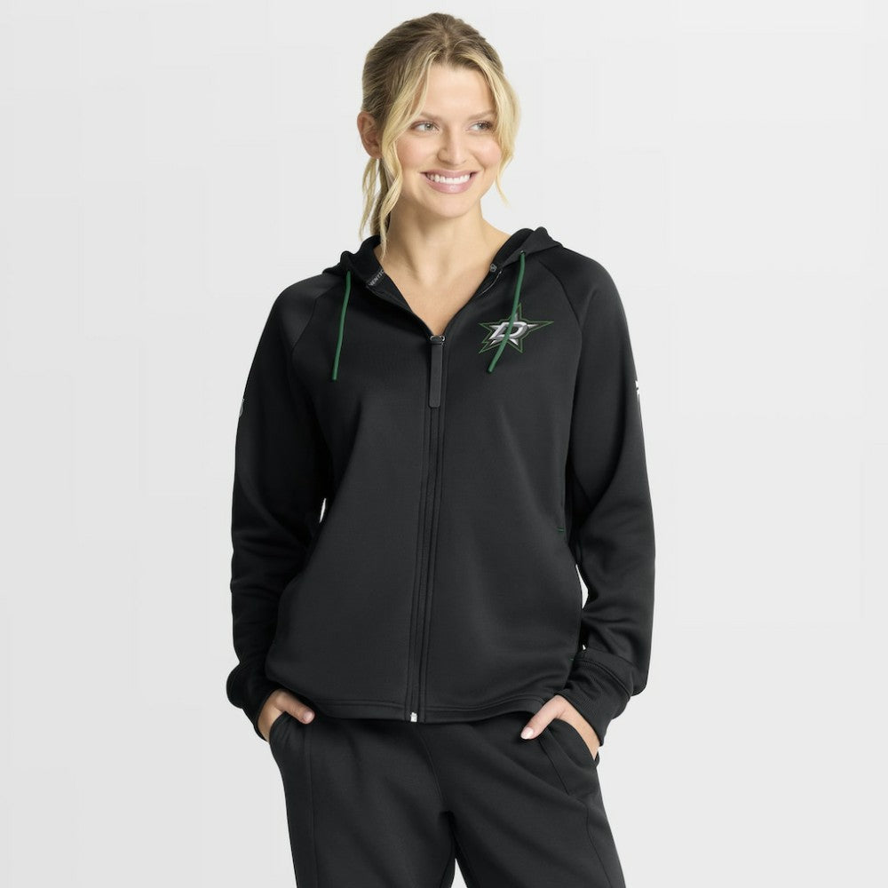 Dallas Stars Fanatics Women's Authentic Pro Rink Raglan Full-Zip Hoodie - Black | Fanatics Clearance