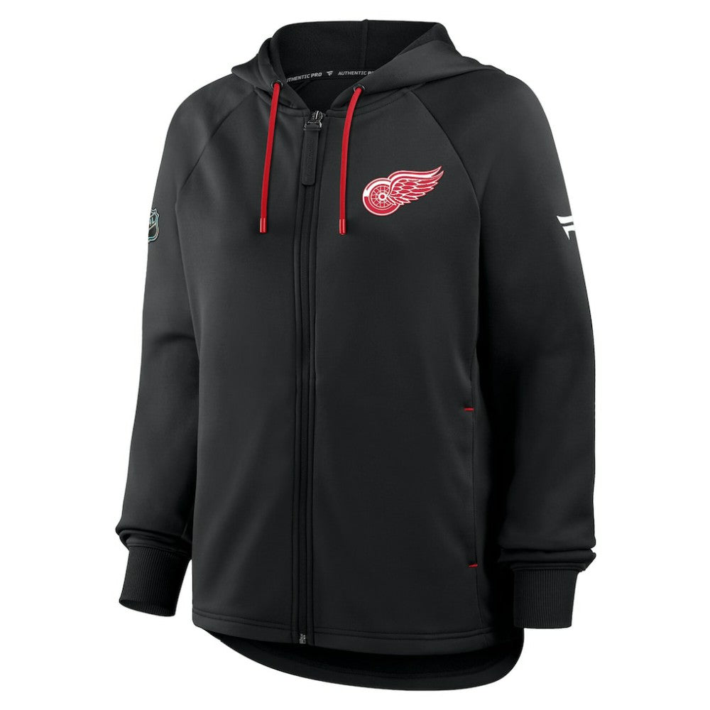 Detroit Red Wings Fanatics Women's Authentic Pro Rink Raglan Full-Zip Hoodie - Black | Fanatics on sale