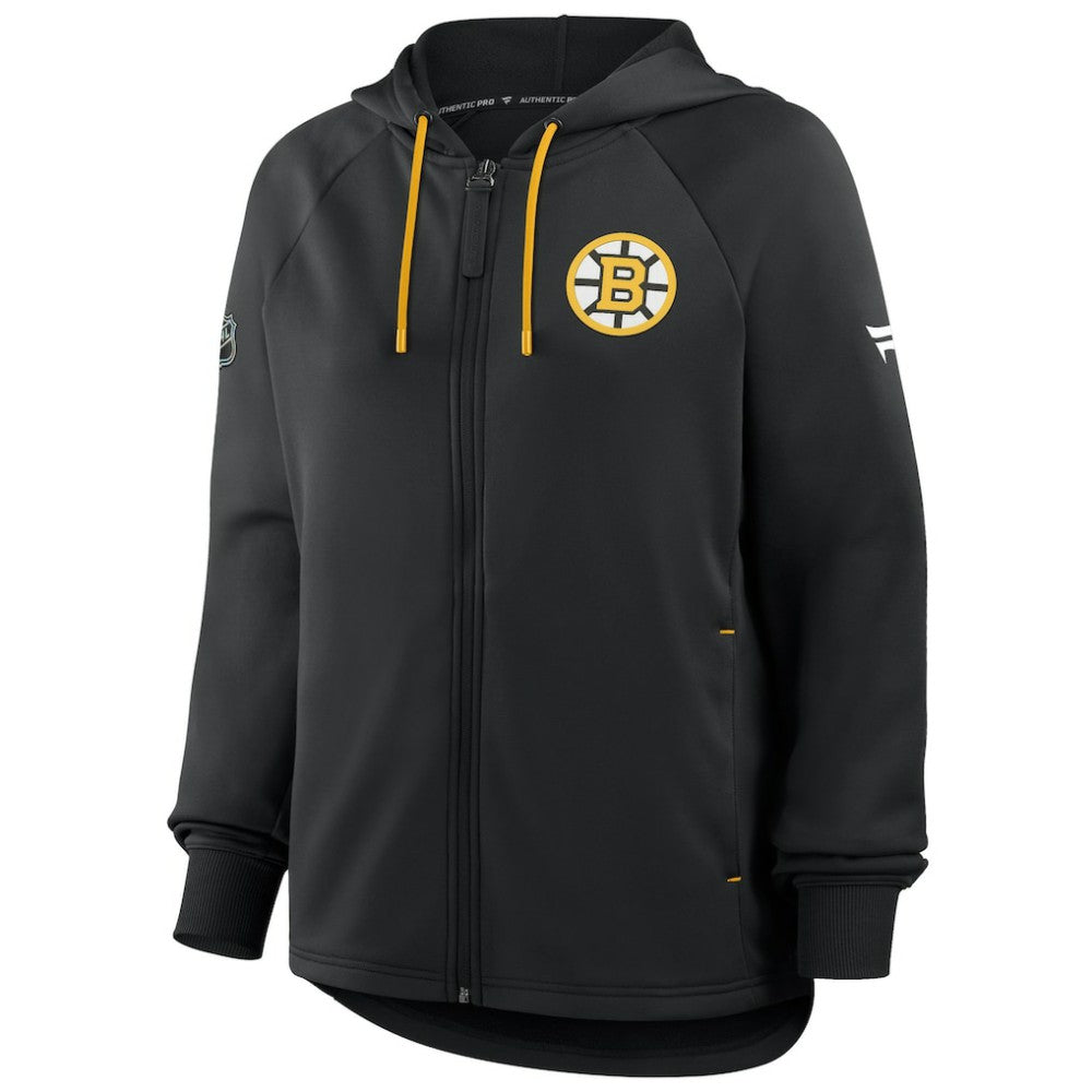 Boston Bruins Fanatics Women's Authentic Pro Rink Raglan Full-Zip Hoodie - Black | Fanatics sale