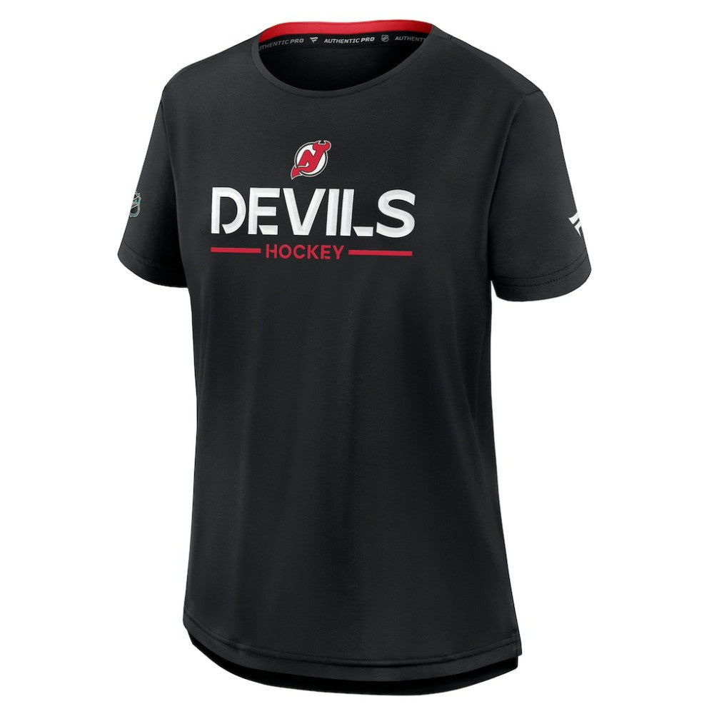 New Jersey Devils Fanatics Women's Authentic Pro Rink Tech T-Shirt - Black | Fanatics Clearance