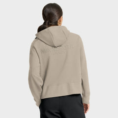 Minnesota Wild Fanatics Women's Authentic Pro Road Tri-Blend Quarter-Zip Hoodie - Tan | Fanatics discount