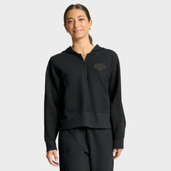 Los Angeles Kings Fanatics Women's Authentic Pro Road Tri-Blend Quarter-Zip Hoodie - Black | Fanatics sale