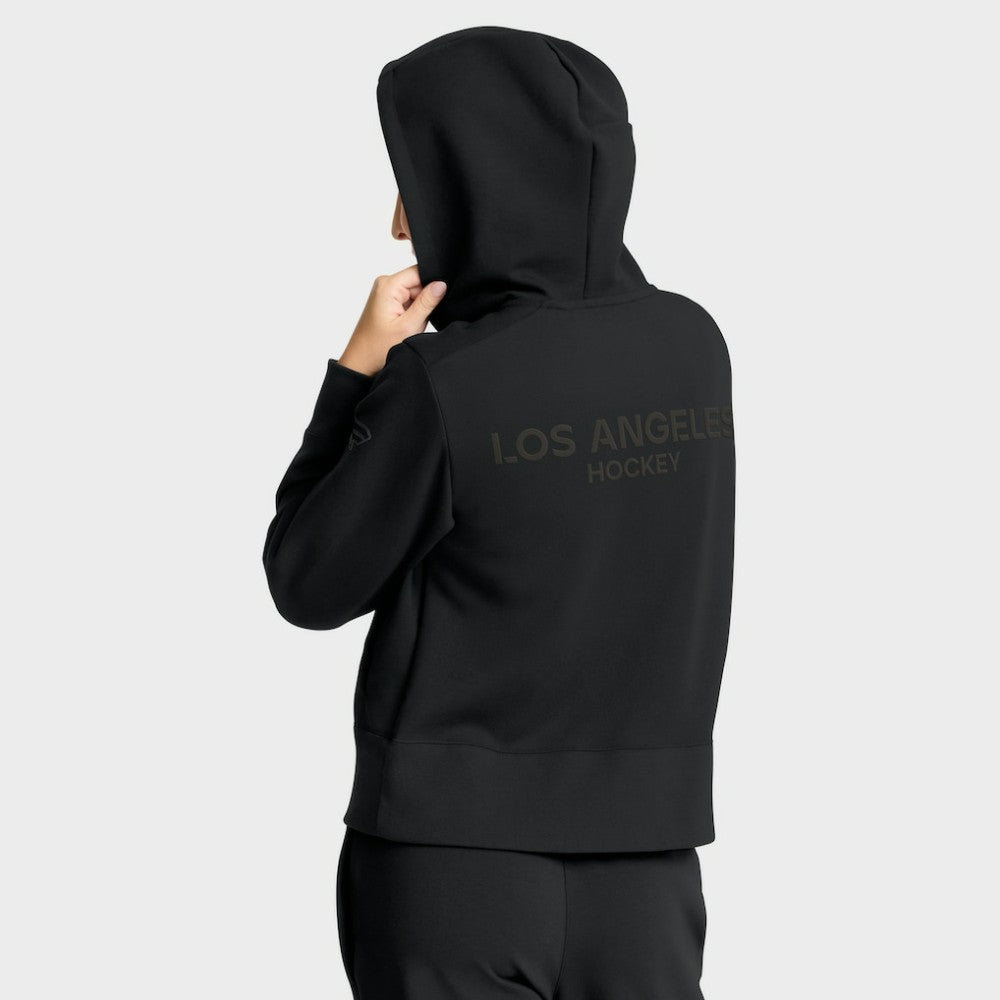 Los Angeles Kings Fanatics Women's Authentic Pro Road Tri-Blend Quarter-Zip Hoodie - Black | Fanatics sale