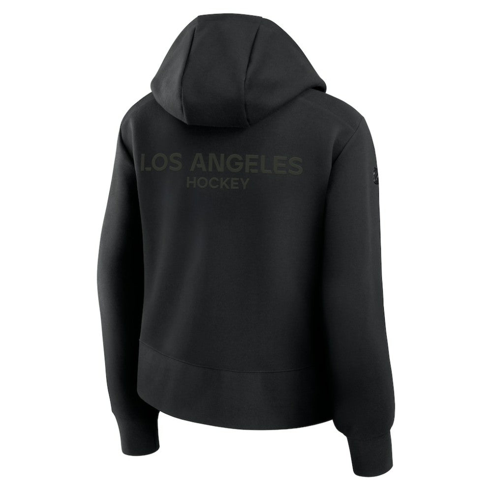 Los Angeles Kings Fanatics Women's Authentic Pro Road Tri-Blend Quarter-Zip Hoodie - Black | Fanatics sale