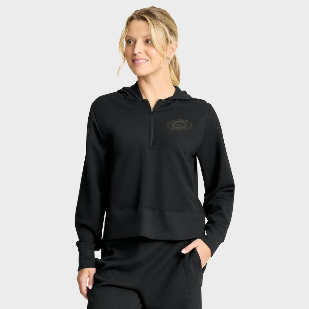Carolina Hurricanes Fanatics Women's Authentic Pro Road Tri-Blend Quarter-Zip Hoodie - Black | Fanatics online