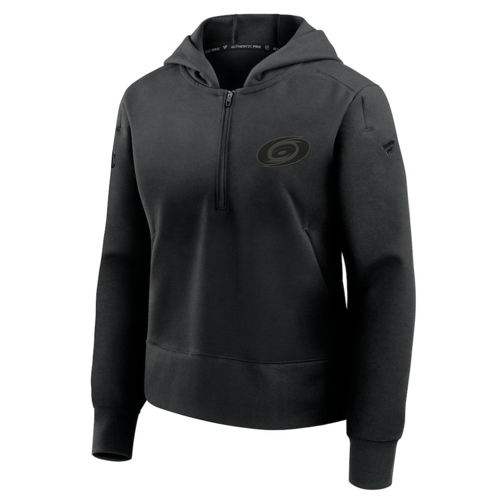 Carolina Hurricanes Fanatics Women's Authentic Pro Road Tri-Blend Quarter-Zip Hoodie - Black | Fanatics online