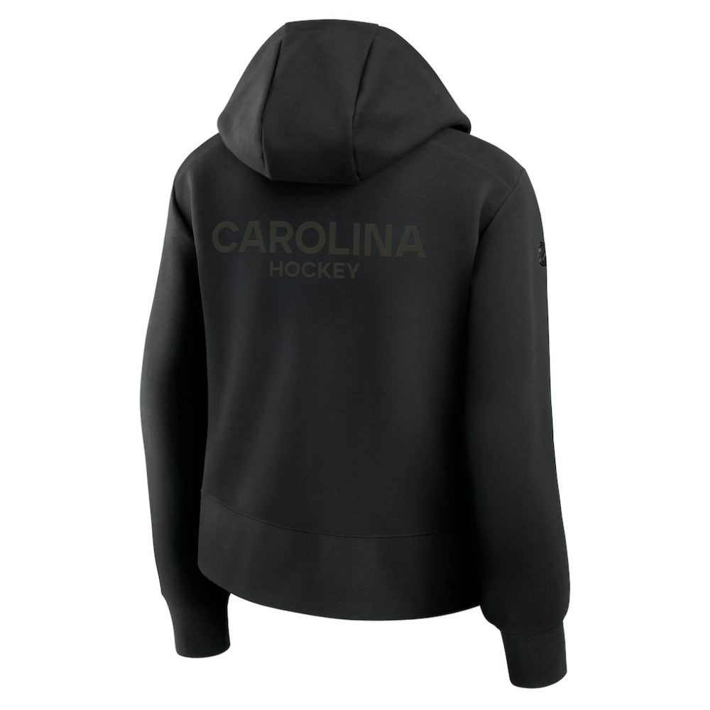 Carolina Hurricanes Fanatics Women's Authentic Pro Road Tri-Blend Quarter-Zip Hoodie - Black | Fanatics online
