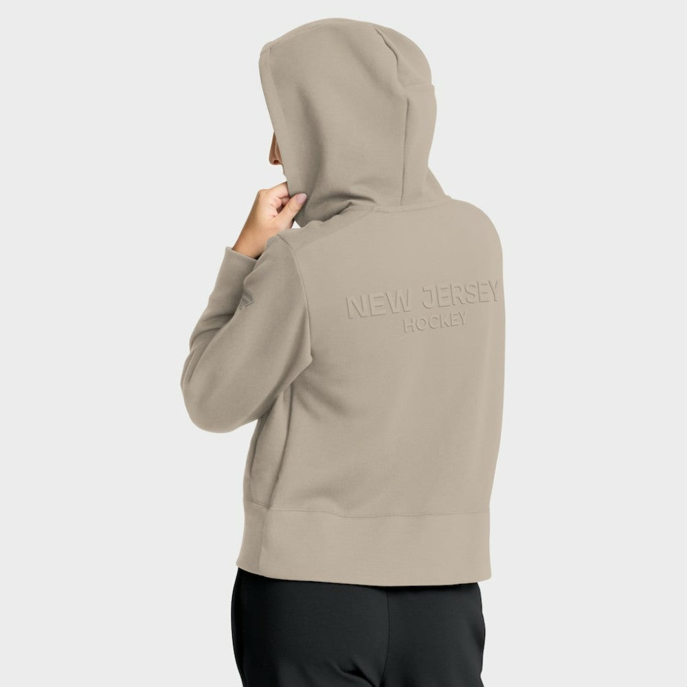 New Jersey Devils Fanatics Women's Authentic Pro Road Tri-Blend Quarter-Zip Hoodie - Tan | Fanatics near me