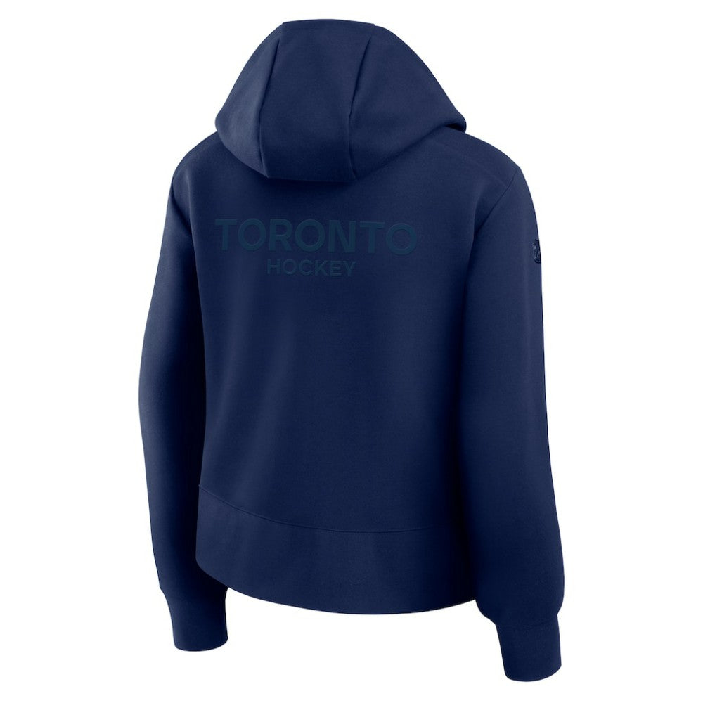 Toronto Maple Leafs Fanatics Women's Authentic Pro Road Tri-Blend Quarter-Zip Hoodie - Navy | Fanatics sale