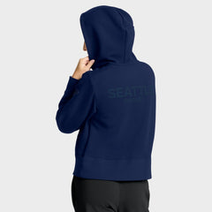 Seattle Kraken Fanatics Women's Authentic Pro Road Tri-Blend Quarter-Zip Hoodie - Deep Sea Blue | Fanatics discount