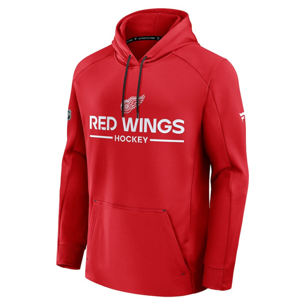 Detroit Red Wings Fanatics Authentic Pro Rink Hoodie - Red | Fanatics Clearance