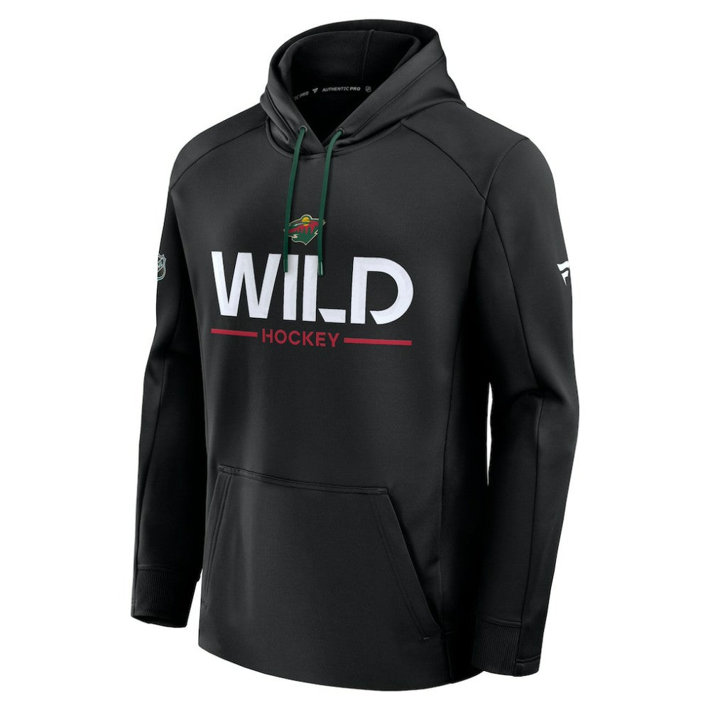 Minnesota Wild Fanatics Authentic Pro Rink Hoodie - Black | Fanatics Clearance