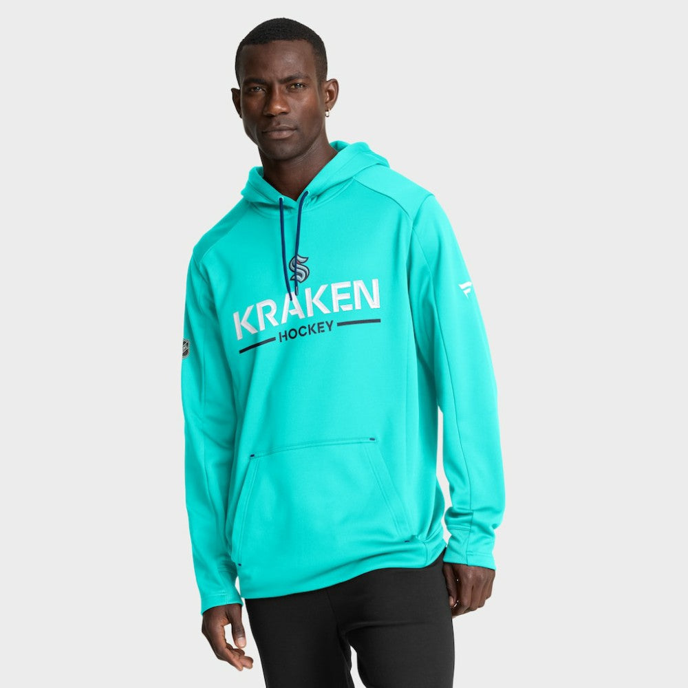 Seattle Kraken Fanatics Authentic Pro Rink Hoodie - Light Blue | Fanatics Lifestyle
