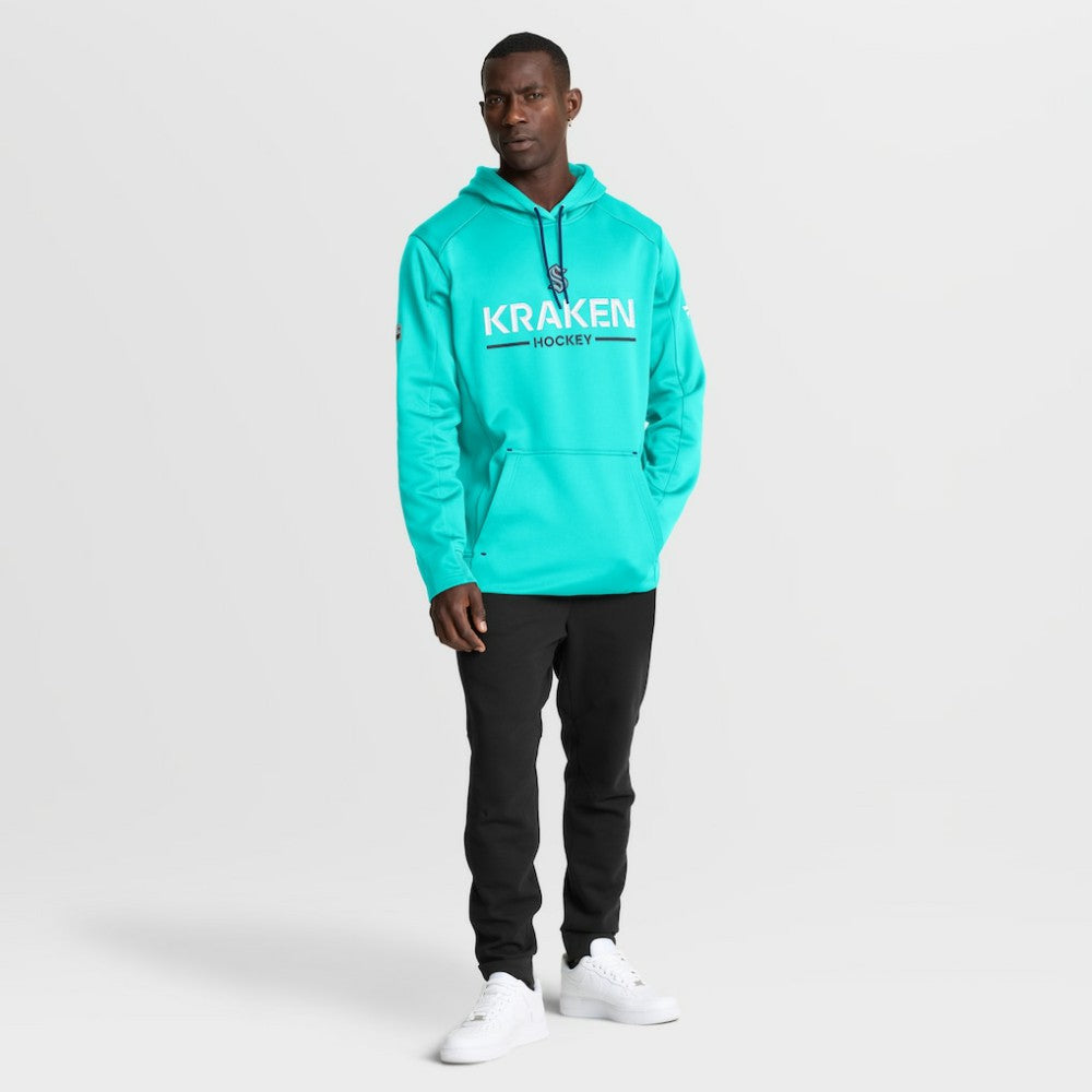 Seattle Kraken Fanatics Authentic Pro Rink Hoodie - Light Blue | Fanatics Lifestyle