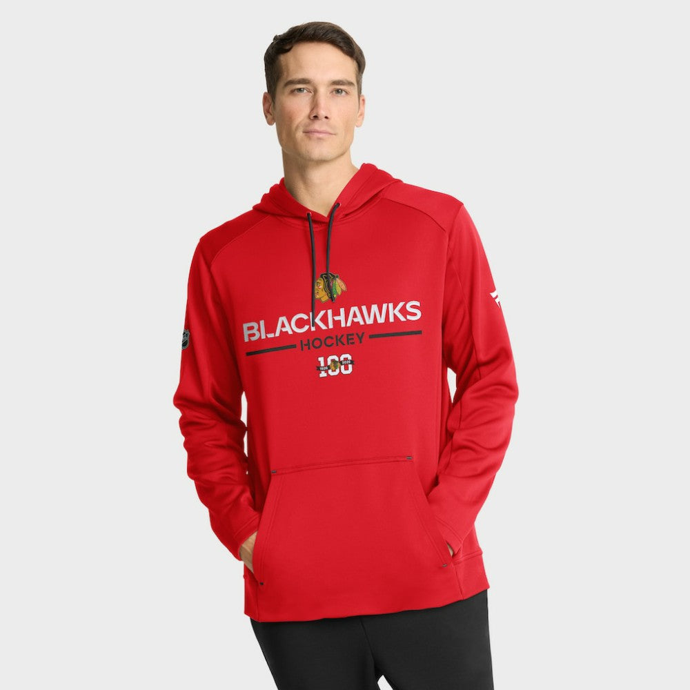 Chicago Blackhawks Fanatics Authentic Pro Centennial Rink Hoodie - Red | Fanatics sale