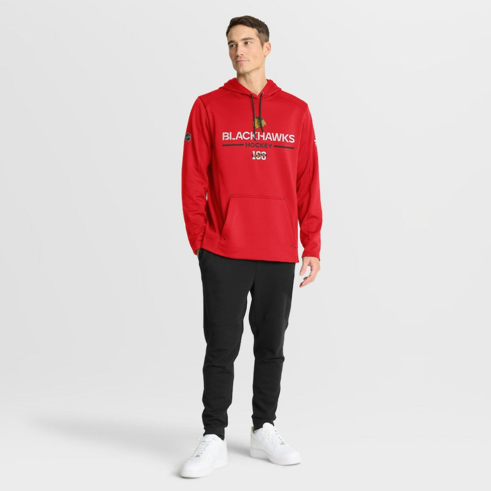 Chicago Blackhawks Fanatics Authentic Pro Centennial Rink Hoodie - Red | Fanatics sale
