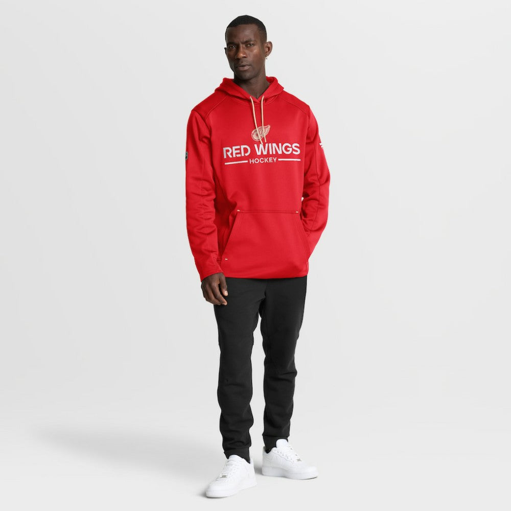 Detroit Red Wings Fanatics Authentic Pro Centennial Rink Hoodie - Red | Fanatics sale