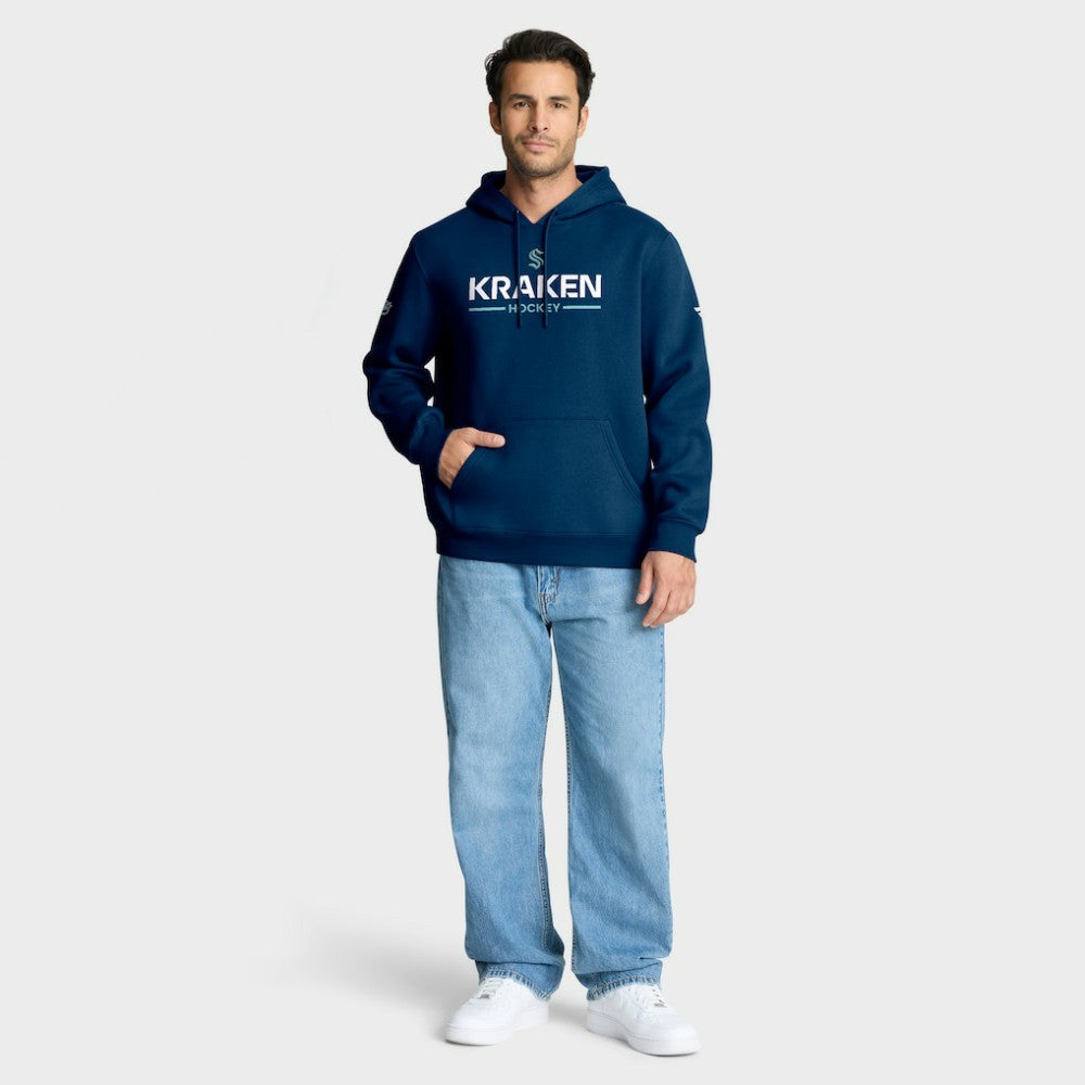 Seattle Kraken Fanatics Authentic Pro Primary Hoodie - Deep Sea Blue | Fanatics Lifestyle