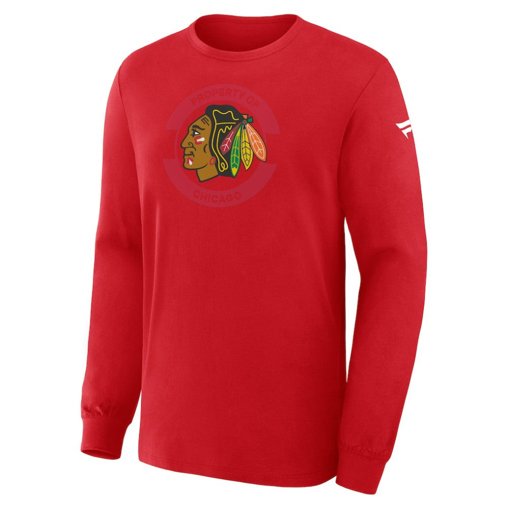 Chicago Blackhawks Fanatics Authentic Pro Property Of Practice Long Sleeve T-Shirt - Red | Fanatics online