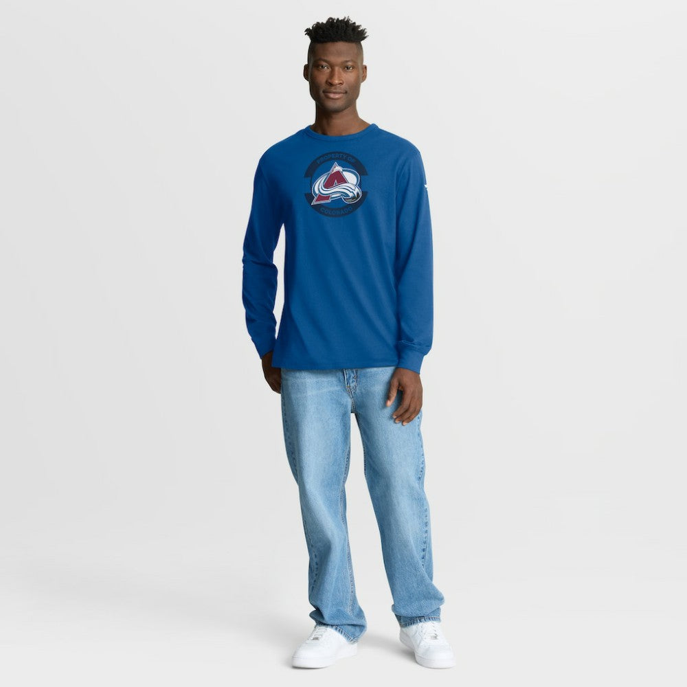 Colorado Avalanche Fanatics Authentic Pro Property Of Practice Long Sleeve T-Shirt - Blue | Fanatics Lifestyle