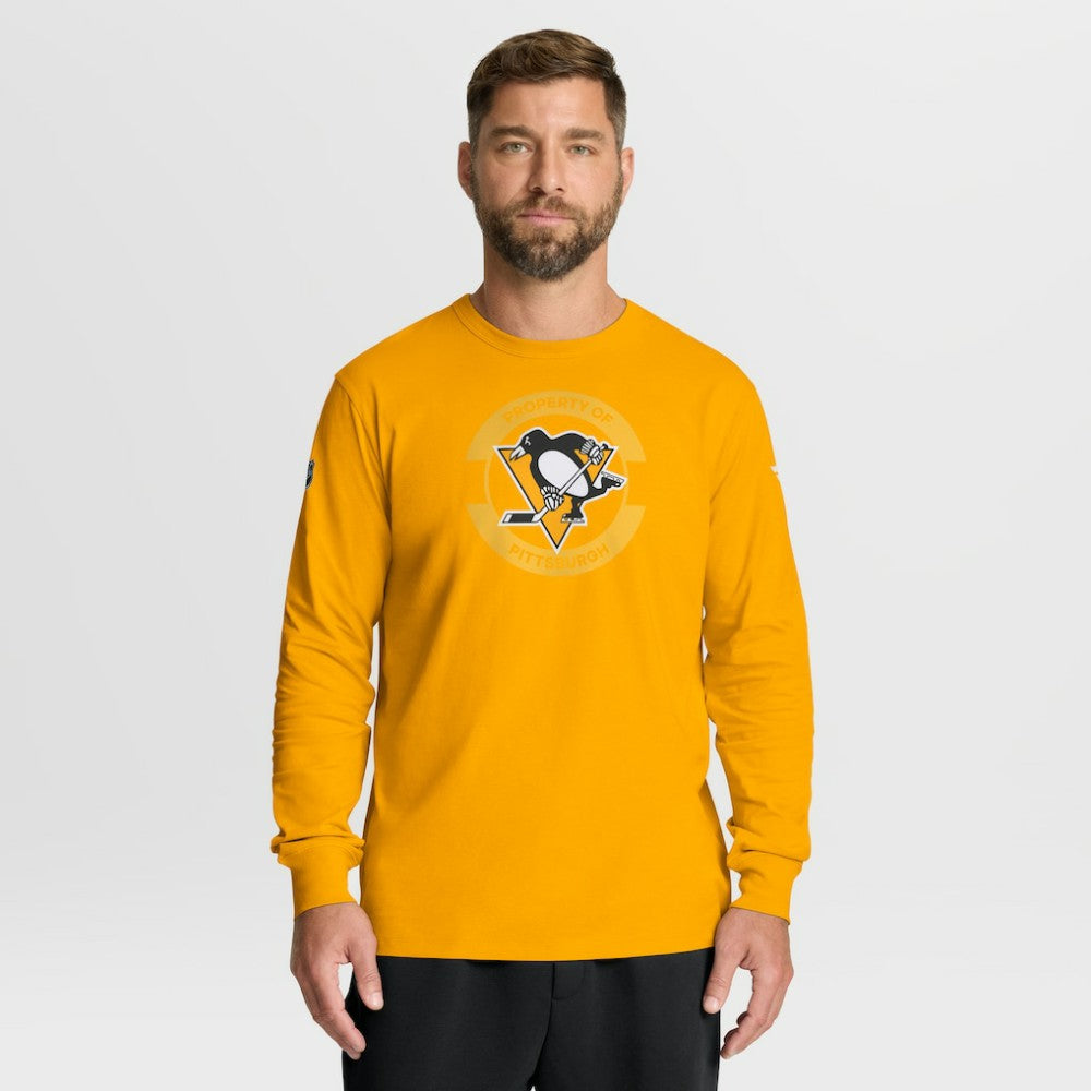 Pittsburgh Penguins Fanatics Authentic Pro Property Of Practice Long Sleeve T-Shirt - Gold | Fanatics sale