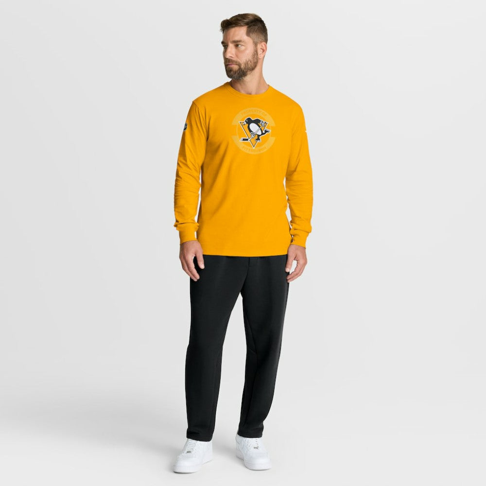 Pittsburgh Penguins Fanatics Authentic Pro Property Of Practice Long Sleeve T-Shirt - Gold | Fanatics sale