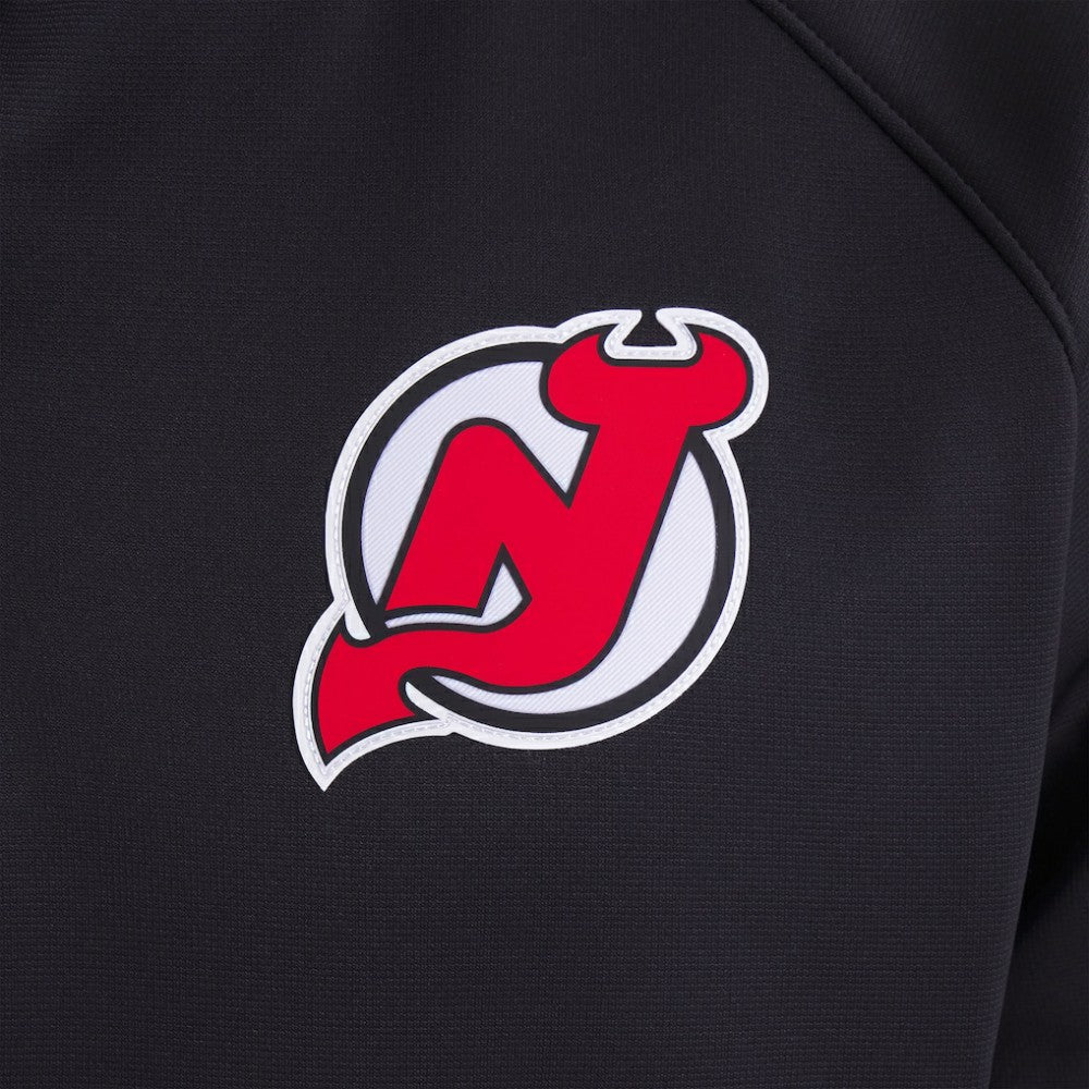 New Jersey Devils Fanatics Authentic Pro Rink Raglan Quarter-Zip Pullover - Black | Fanatics Lifestyle