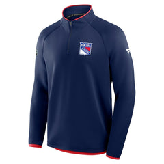 New York Rangers Fanatics Authentic Pro Rink Raglan Quarter-Zip Pullover - Navy | Fanatics on sale