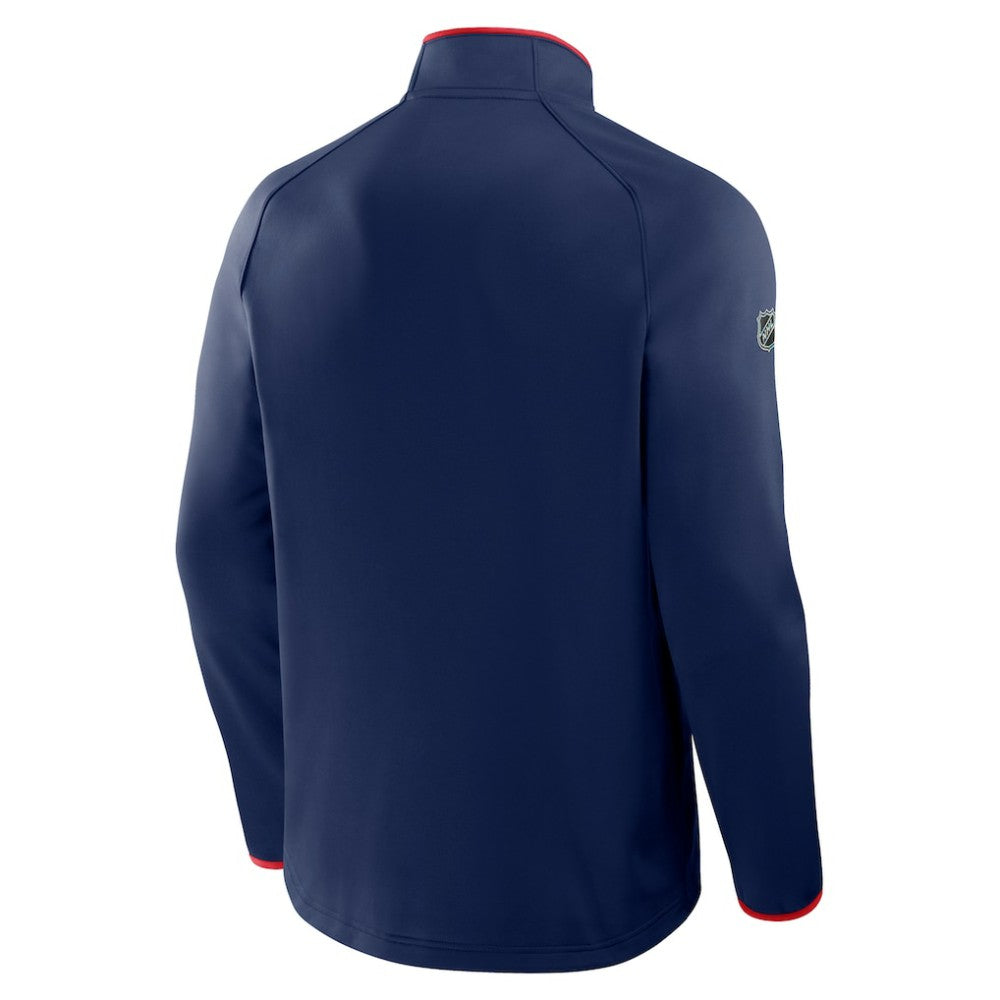 New York Rangers Fanatics Authentic Pro Rink Raglan Quarter-Zip Pullover - Navy | Fanatics on sale