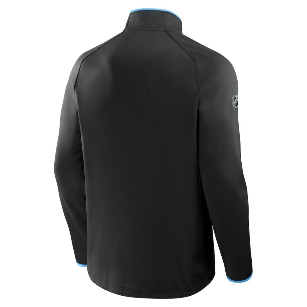 Utah Mammoth Fanatics Authentic Pro Rink Raglan Quarter-Zip Pullover - Black | Fanatics Clearance