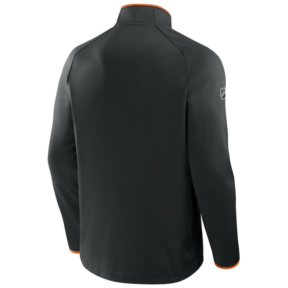 Philadelphia Flyers Fanatics Authentic Pro Rink Raglan Quarter-Zip Pullover - Black | Fanatics sale