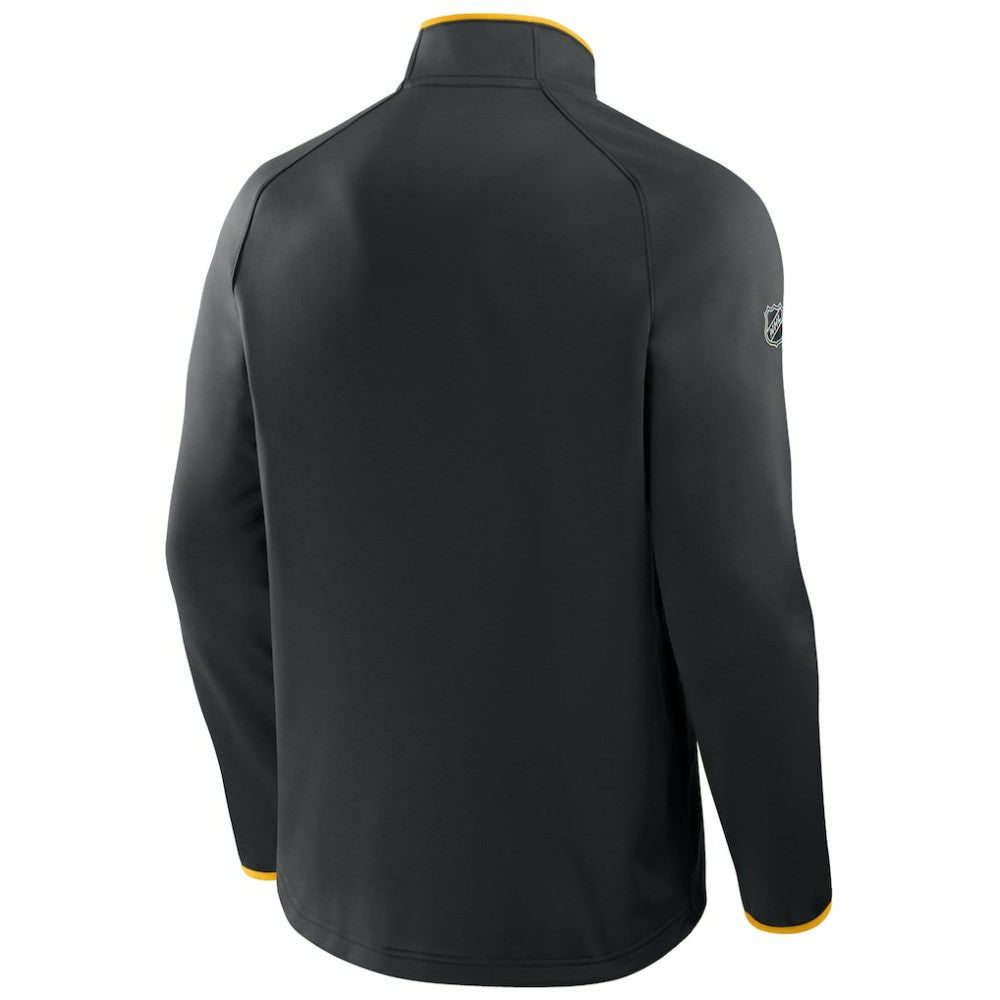 Pittsburgh Penguins Fanatics Authentic Pro Rink Raglan Quarter-Zip Pullover - Black | Fanatics sale