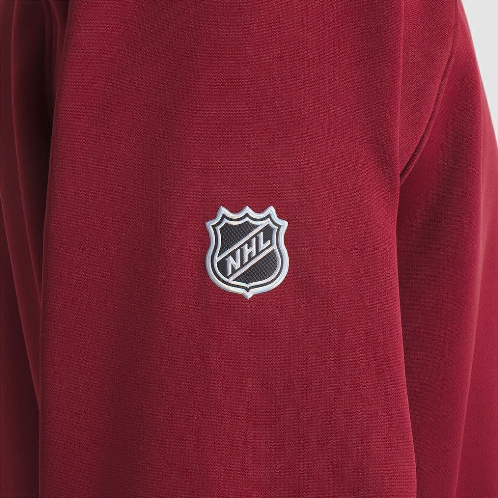 Colorado Avalanche Fanatics Authentic Pro Rink Raglan Quarter-Zip Pullover - Burgundy | Fanatics Lifestyle