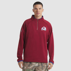 Colorado Avalanche Fanatics Authentic Pro Rink Raglan Quarter-Zip Pullover - Burgundy | Fanatics Lifestyle