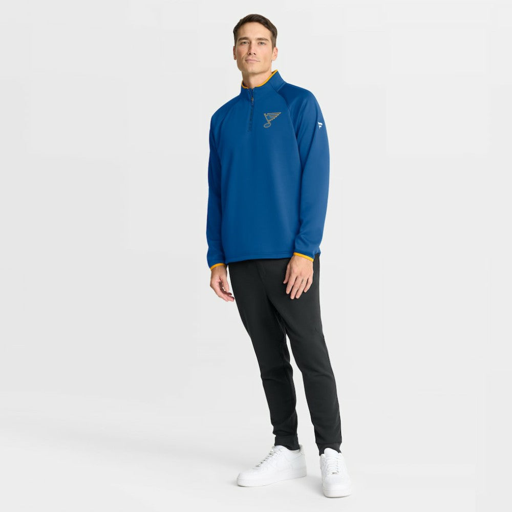 St. Louis Blues Fanatics Authentic Pro Rink Raglan Quarter-Zip Pullover - Blue | Fanatics discount
