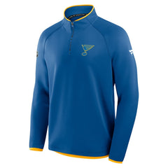 St. Louis Blues Fanatics Authentic Pro Rink Raglan Quarter-Zip Pullover - Blue | Fanatics discount