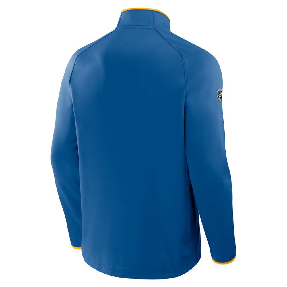 St. Louis Blues Fanatics Authentic Pro Rink Raglan Quarter-Zip Pullover - Blue | Fanatics discount