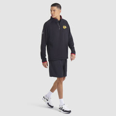 Chicago Blackhawks Fanatics Authentic Pro Rink Raglan Quarter-Zip Pullover - Black | Fanatics on sale