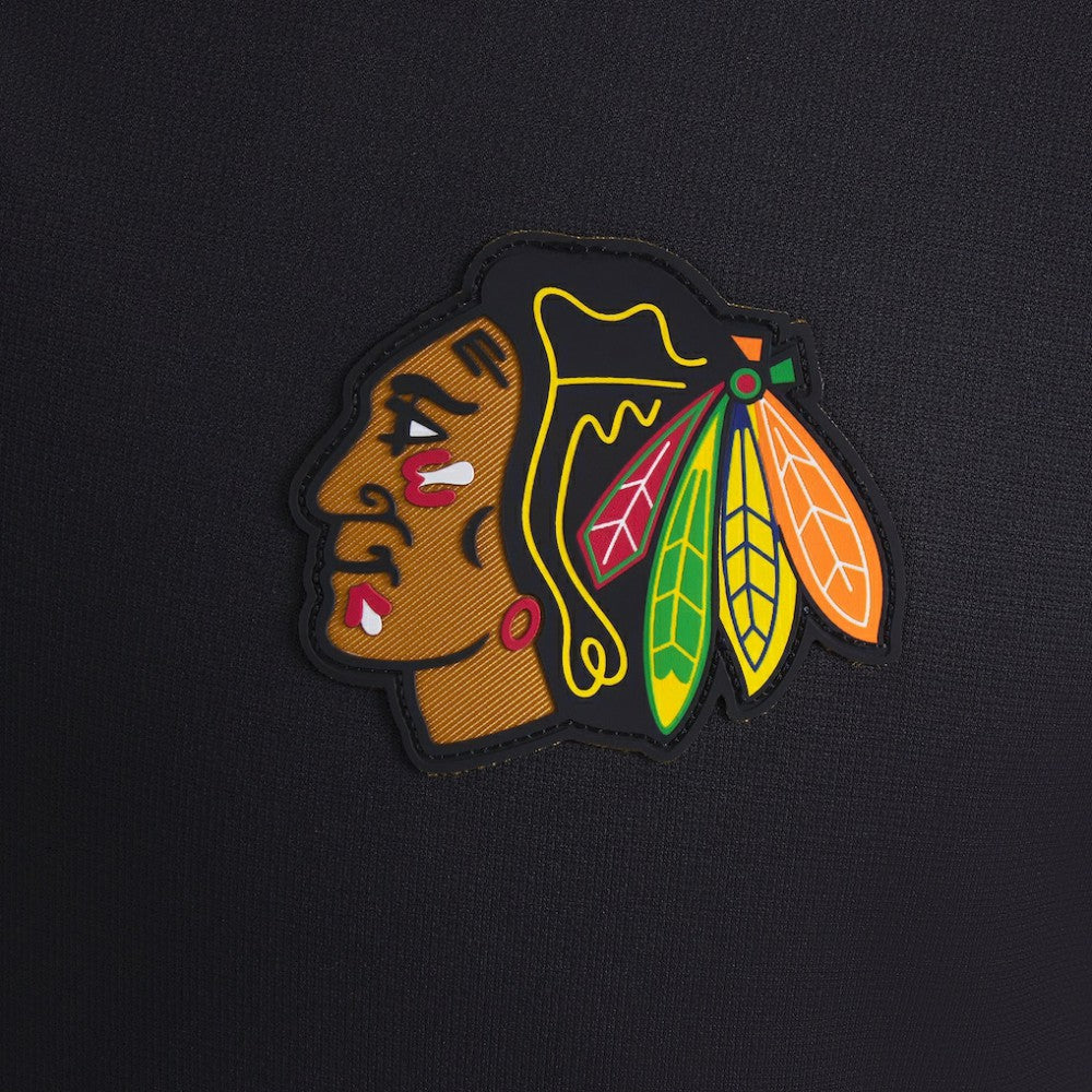 Chicago Blackhawks Fanatics Authentic Pro Rink Raglan Quarter-Zip Pullover - Black | Fanatics on sale